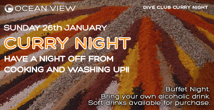 Dive Club Newsletter January 2020 Curry Night