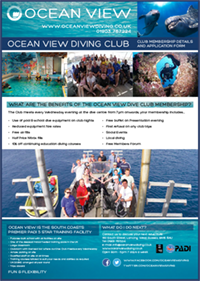 Dive Club Brochure cover