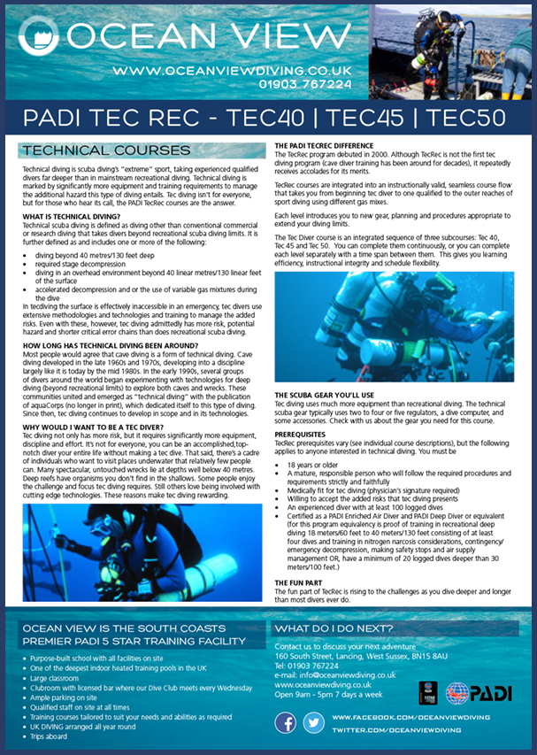 Tec course brochure