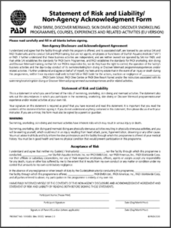Mermaid Liability and Assumption of risk form thumb