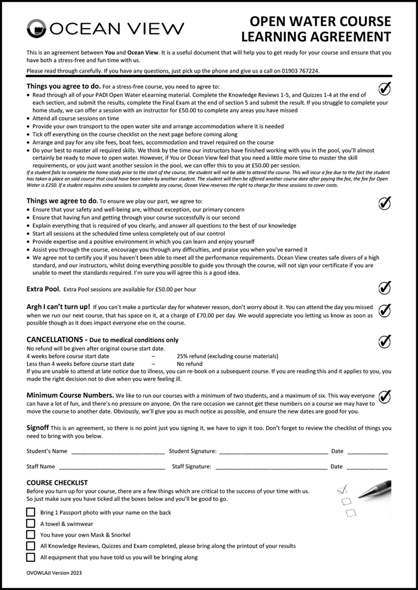 OV OW Joining Instructions
